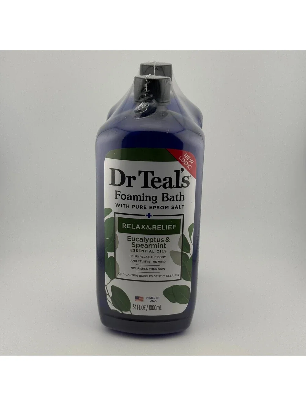 Dr Teal's Foaming Bath Eucalyptus & Spearmint Epsom Salt 34 oz 2 Pack
